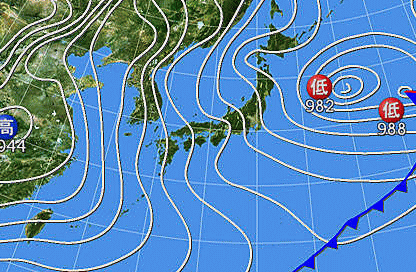 1月24日18時の天気図