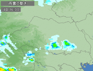 事故当時の雨雲の状況