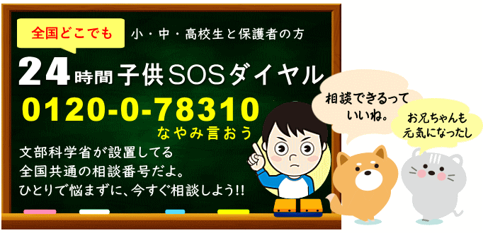 いじめ相談窓口（電話番号）