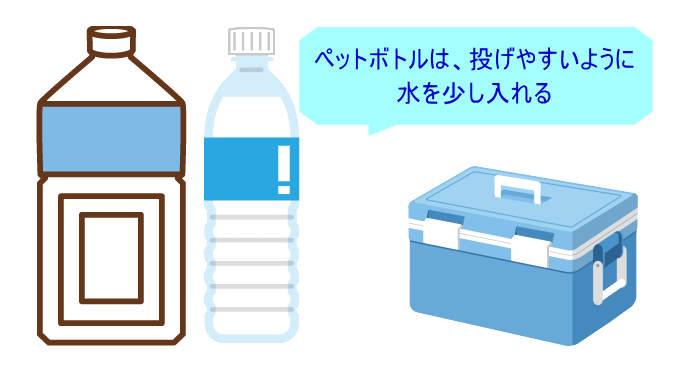 溺れた人の救助にペットボトル