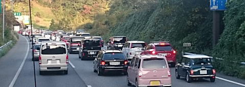 高速道路での渋滞