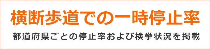 横断歩道での一時停止率