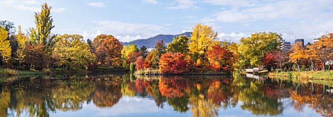 札幌市（中島公園の紅葉） 