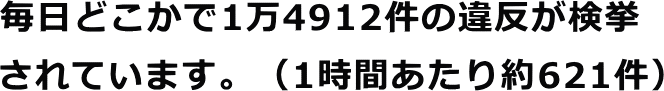 交通違反の取り締まり件数