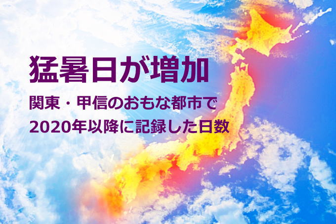 関東・甲信の猛暑日