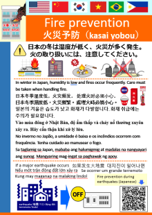 火災予防チラシ（外国人・多言語）