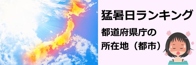 全国の猛暑日ランキング
