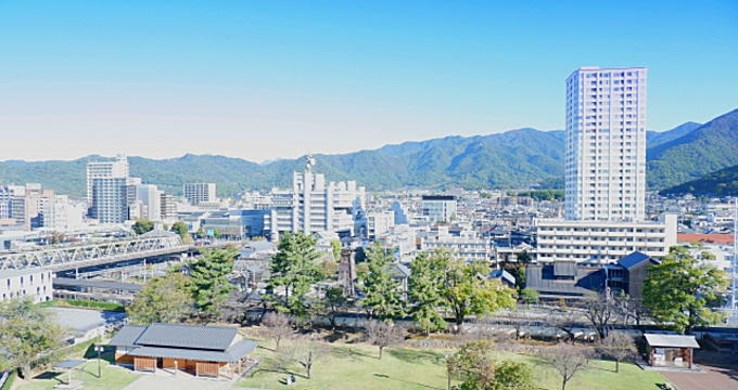 甲府市の街並み