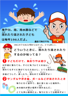 水難事故防止チラシ（子ども）