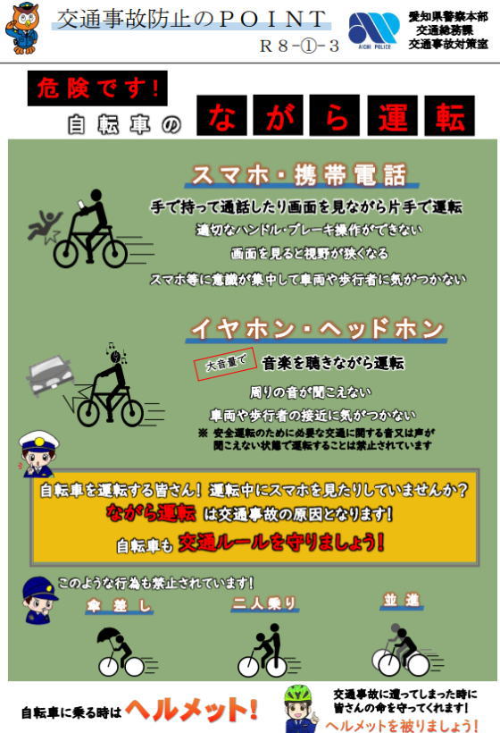 ながら運転の危険