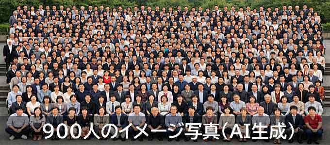 900人のイメージ