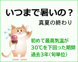 いつまで暑い？