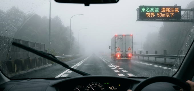 高速道路での霧（事件事故災害アーカイブ）