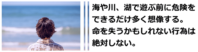 レジャー中の危険を想像する人