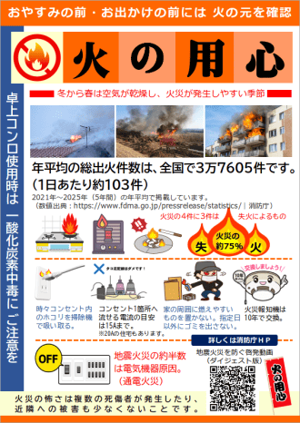 火災予防（自治会・町内会チラシ）
