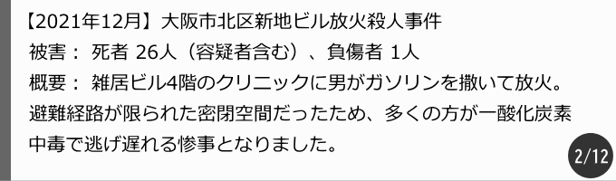 大阪北新地の放火殺人事件 大阪北新地の放火殺人事件