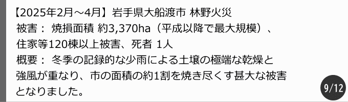 岩手県大船渡市の林野火災 岩手県大船渡市の林野火災
